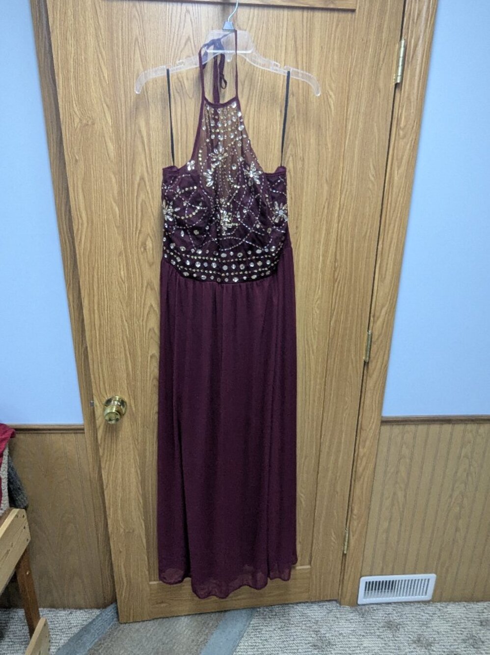 Maroon cocktail dress
